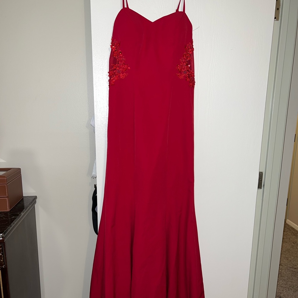 Red mermaid dress